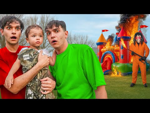 The Creepy Man RUINED Our Baby’s BOUNCE HOUSE!