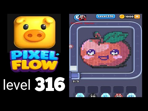Pixel Flow Level 316 Walkthrough - Medium Difficulty Puzzle Solution