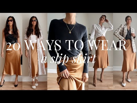 20 Slip Skirt Outfit Ideas | Styling Closet Essentials | Slow Fashion