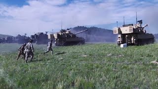 Arkansas Field Artillery Unit Fires M109A6 Paladins During Operation Western Strike  Military videos