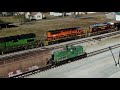 IORY 3488 over new Lima Locomotive DT&I bridge and passing NKP 779