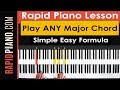 How To Play ANY Major Chord On Piano - Simple Easy Formula