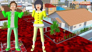 Yuta Mio Kaget Kota Sakura Banjir Mix Lava Minyak...😅🤣😱 | Sakura School Simulator | Papi Wilson