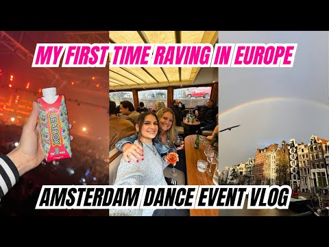 🎶 First Time Raving in Europe! Amsterdam Dance Event 2025 Vlog 🇳🇱