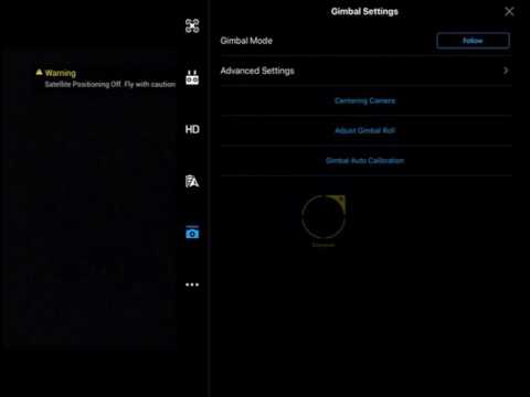 DJI Phantom 3 Advanced and Professional gimbal settings