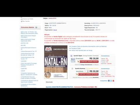 Concurso da Prefeitura de Natal-RN para Assistente Administrativo