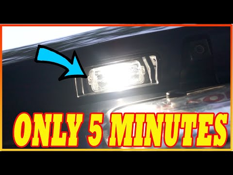 EASY WAY To Replace License Plate Bulb Toyota Highlander 2014  - 2019