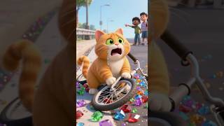 Cat’s Street Mishap! Rescue needed! ❤️🐱💎!#shorts #funny #cat #cute #animals #comedy