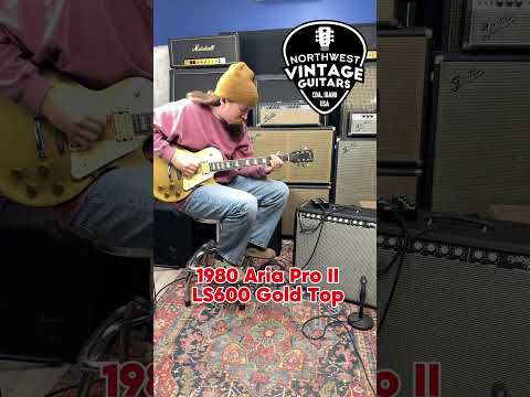 *Video* Aria Pro II Les Paul Gold Top Model LS600 Slab Mahogany - 1980 image 24