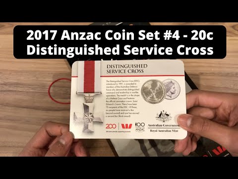 20c Distinguished Service Cross - Coin #4 of 2017 'Our Legends' ANZAC Coin Set Series