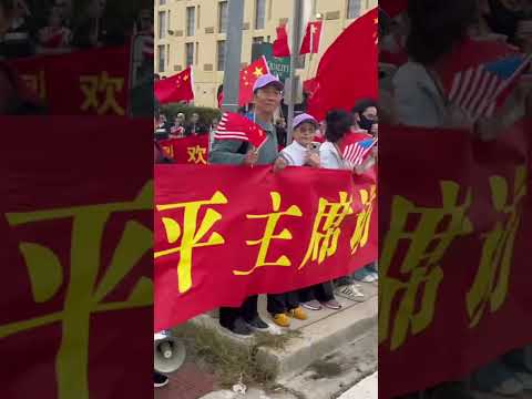 Welcoming vs. Protesting Xi Jinping: Confrontation Across the Street