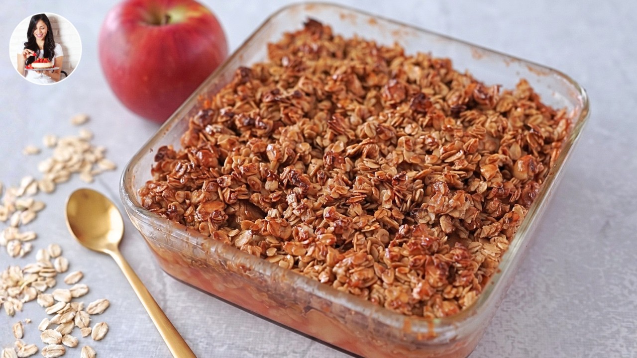 Crumble de Manzana y Avena - Receta Sencilla y Deliciosa! | Auxy