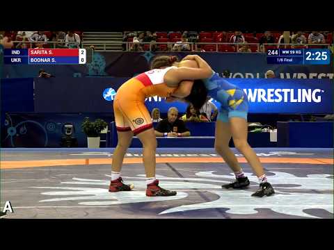 1/8 WW - 59 kg: S. SARITA (IND) v. S. BODNAR (UKR)