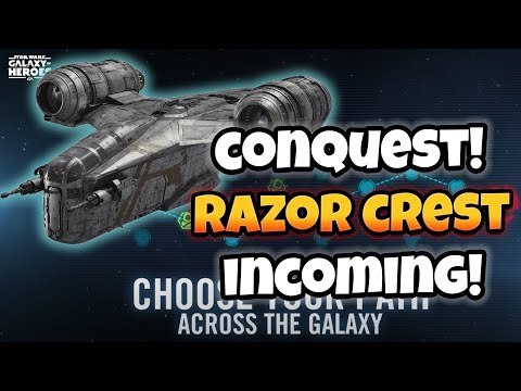 SWGoH - Conquest Mode details!  Razor Crest exclusive rewards?