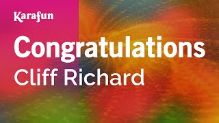 Congratulations - Cliff Richard | Karaoke Version | KaraFun