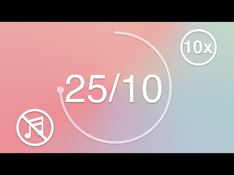 25 Minute Timer - 10 Minute Break - Pomodoro Technique - Pastel Color Wheel