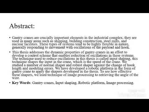 Realization and control without oscillations of a handling system using Input-Shaping