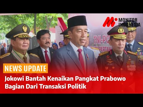Respon Jokowi Soal Transaksi Politik Kenaikan Pangkat Prabowo