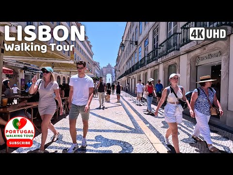 🇵🇹 [4K WALK] Saturday Walking Tour Lisbon City Center June 2023