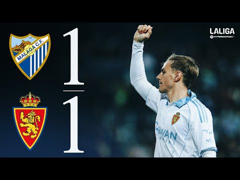 RESUMEN | Málaga 1-1 Real Zaragoza | LaLiga Hypermotion