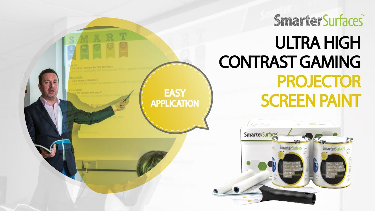 Ultra High Contrast Projector Screen Paint Installation Video