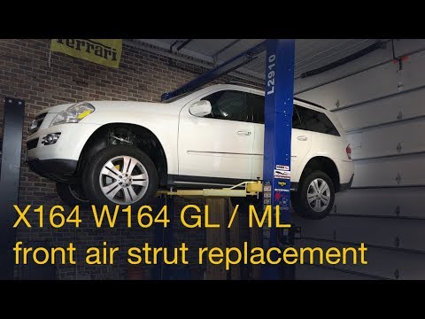 DIY Mercedes front air spring and strut replacement X164 GL W164 ML