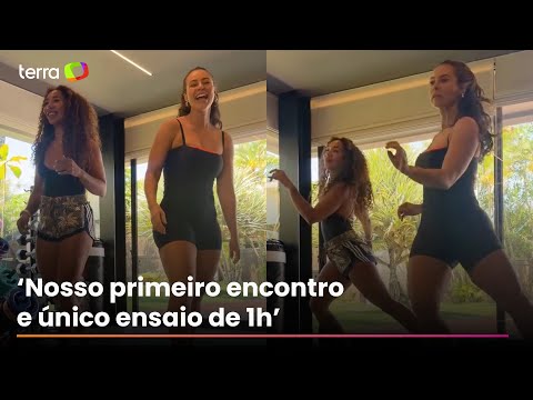 Paolla Oliveira posts behind-the-scenes footage of iconic choreography with Aline Maia.