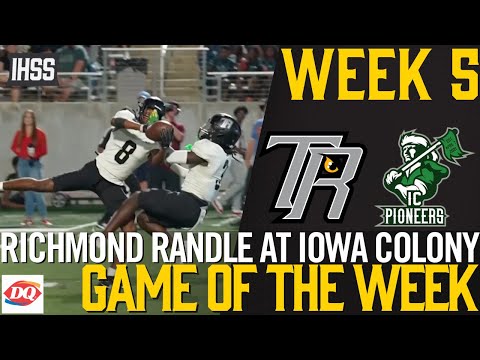 High School Football Thriller: Richmond Randle vs Iowa Colony Game Highlights