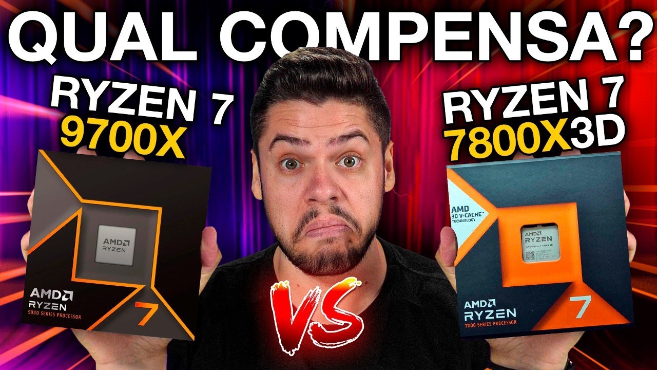 RYZEN 7 9700X vs RYZEN 7 7800X3D, QUAL ESCOLHER? TESTES em JOGOS, DESEMPENHO, PREÇO, TEMPERATURA