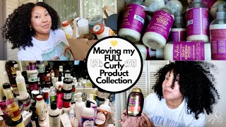 MOVING MY MASSIVE CURLY HAIR PRODUCTS COLLECTION | Packing Vlog