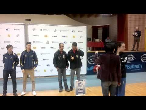 MEDALS CEREMONY OF THE  LIGNANO  PARALYMPIC TABLE TENNIS MASTER OPEN(TEAMS EVENT TT.8)