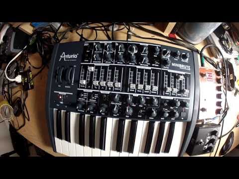 Arturia Minibrute Synthesizer Demo with Rat distortion, and The Holy Stain.