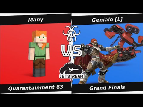 Quarantainment 63 Grand Finals - Many (Steve) Vs Genialo [L] (Ganondorf, ROB) - SSBU