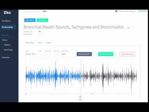 Bronchial Breath Sounds, Tachypnea and Bronchiolitis Recording & Waveform | Eko Health