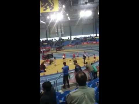 Céline 800m. Championnat de belgique indoor 2012 RIWA