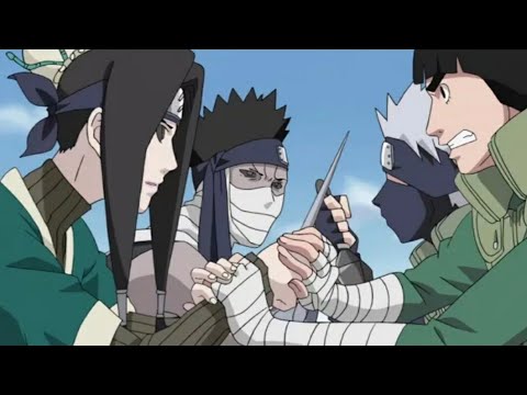 Kakashi's Team vs Reanimated zabuza, Haku, Gari, Pakura And 7 Ninja Swordmen Naruto English Dub