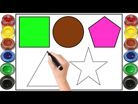 Shapes Name learn shapes name Square circle Pentagon Shapes colors Drawing Shapes for kids