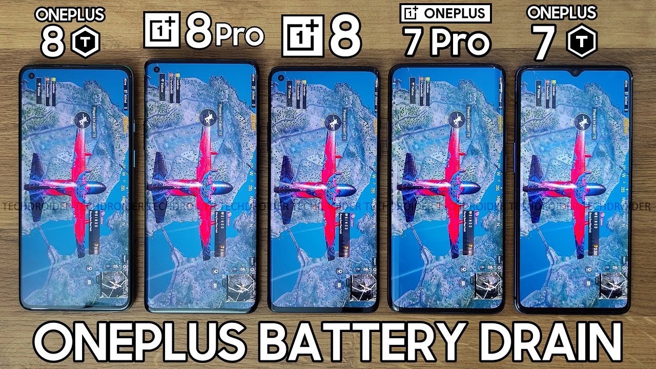 EXTREME ONEPLUS BATTERY DRAIN - OnePlus 8T vs OnePlus 8 Pro / OnePlus 8 / OnePlus 7 Pro / OnePlus 7T