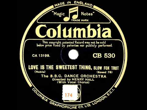 1932 Henry Hall-BBC Dance Orch. - Love Is The Sweetest Thing (Les Allen, vocal)