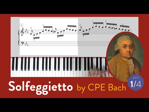 Solfeggietto by CPE Bach: Piano Tutorial w/ Sheet Music, Part 1 of 4