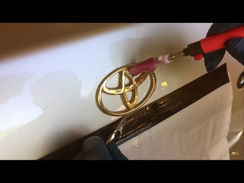 How to: Gold Plating on Plastic Chrome Car Emblems & Badges - ON CAR