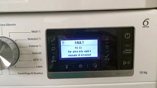 Lavatrice Whirlpool Errore Fault F9 E1 semplice soluzione