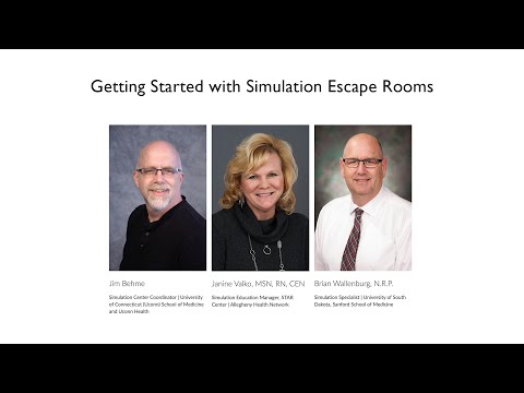 Getting Started with Simulation Escape Rooms