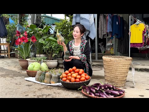 Going To The Market To Sell Tomatoes, Eggplant, Pumpkin, Cabbage, Vàng Hoa