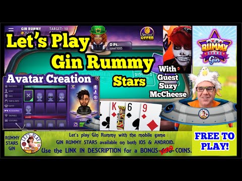 Let's Play Gin Rummy Stars with Special Guest Susy McCheese. Lets change our avatar.