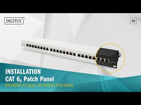 Assmann Electronic DIGITUS Patchpanel 1HE 24-Port Cat6a geschirmt lichtgrau video