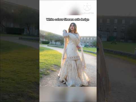 white Sharara set🤍 party wear dress indian || #shararasuit #ghararaset #dress #short #indiansuits 💓😍