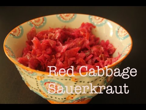 Red Cabbage Sauerkraut | How To Make Fermented Red Cabbage