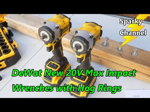 New DeWalt Atomic 20V Max Compact Impact Wrenches with Hog Rings 3/8\" DCF923 and 1/2\" DCF921