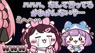 【 手描き 】冷笑ハチワレ宮に爆笑するひなーの【橘ひなのさん/花芽なずなさん/紫宮るなさん】【APEX】